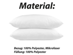 New Bestlivings Kopfkissen 2er Pack Mikrofaserbezug 80 x 80 cm