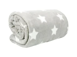 New Bestlivings Kuscheldecke Mit Sternen 180 x 220 cm Hellgrau