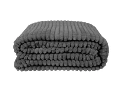 Bestlivings Kuscheldecke Jacquard Flanell 180 x 220 cm Anthrazit