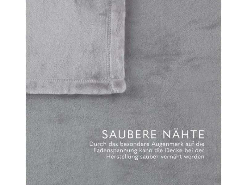 Discount Bestlivings Kuscheldecke Cashmere Touch 200 x 220 cm Silber