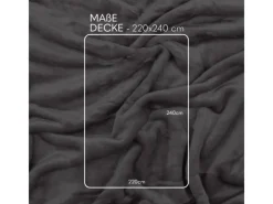 Discount Bestlivings Kuscheldecke Mirabella Cashmere Touch 220 x 240 cm Hellgrau