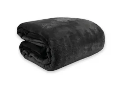Bestlivings Kuscheldecke Teddy Fleece Sherpa Flanell 150 x 200 cm Schwarz