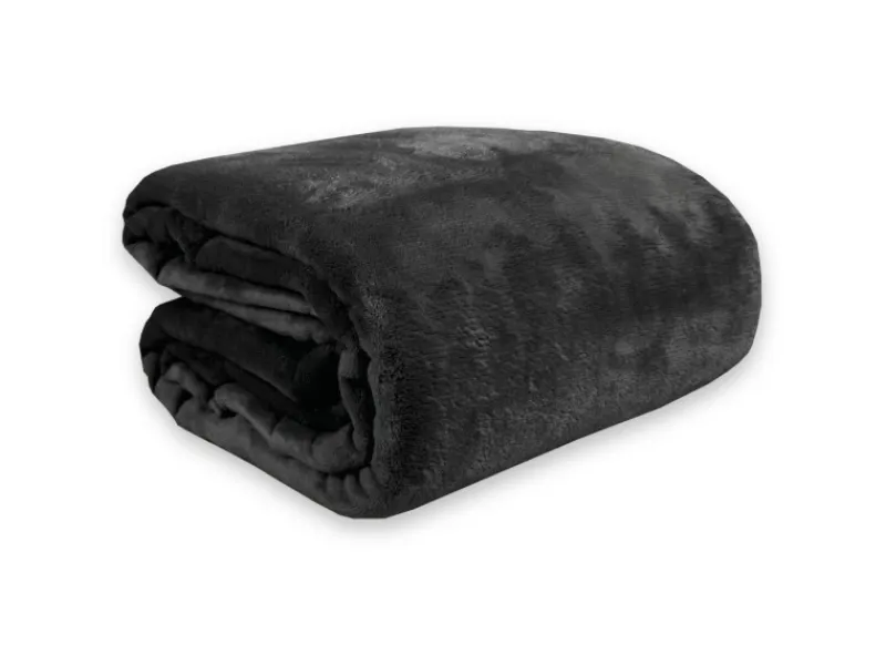 Bestlivings Kuscheldecke Teddy Fleece Sherpa Flanell 150 x 200 cm Schwarz