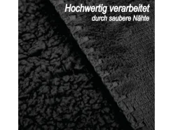 Bestlivings Kuscheldecke Teddy Fleece Sherpa Flanell 150 x 200 cm Schwarz