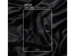 New Bestlivings Kuscheldecke Mirabella Cashmere Touch 220 x 240 cm Schwarz