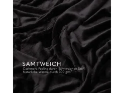 New Bestlivings Kuscheldecke Mirabella Cashmere Touch 220 x 240 cm Schwarz