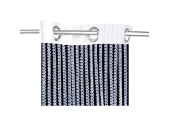 Discount Bestlivings Metallic Fadenvorhang Trennvorhang Gardine 140 cm x 250 cm Weiß Ösen