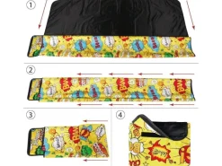 Bestlivings Picknickdecke Fotodruck 200 x 100 cm Comic