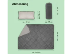 Bestlivings Reise Bettenset 2 Teilig Anthrazit Hellgrau