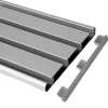 New Bestlivings Seitendeckel für Aluminium Vorhangschiene 3 bis 4 Lauf Silber
