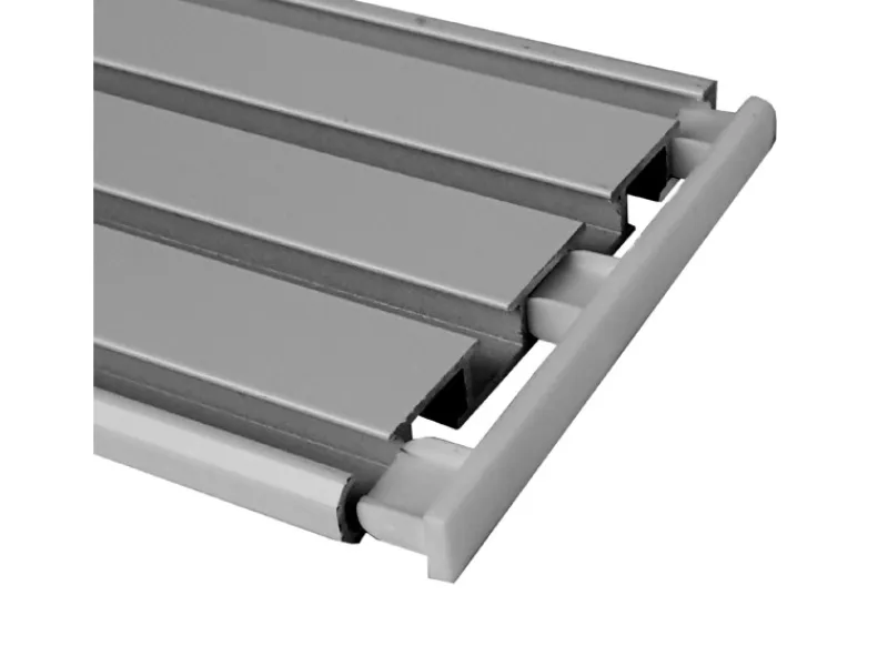New Bestlivings Seitendeckel für Aluminium Vorhangschiene 3 bis 4 Lauf Silber