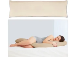 Hot Bestlivings Seitenschläfer Kissenhülle 40 x 120 cm Inklusive Füllkissen Beige