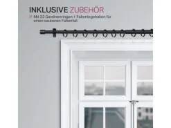 Bestlivings Stilgarnitur Ausziehbar 120 bis 220 cm Schwarz