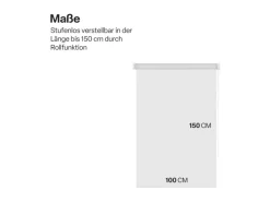 Bestlivings Thermorollo Verdunkelungsrollo mit Klemmträger 100 x 150 cm Weiß