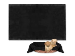 Bestlivings Tierdecke Hundedecke Mikrofaser 80 x 120 cm Schwarz