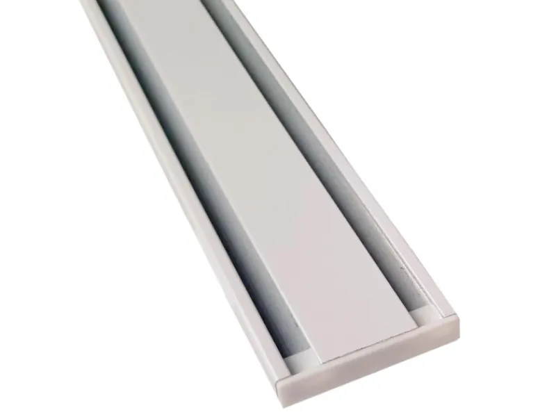 Bestlivings Vorhangschiene 330 cm Aluminium Weiß 2 Lauf / 90 cm & 2 x 120 cm