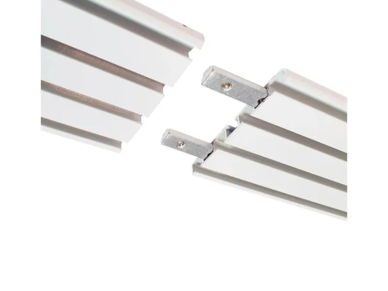 Bestlivings Vorhangschiene 480 cm Aluminium Weiß 4 Lauf / 4 x 120 cm