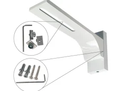 Bestlivings Vorhangschiene 240 cm Aluminium inkl. Wandträger Weiß 3 Lauf / 2 x 120 cm