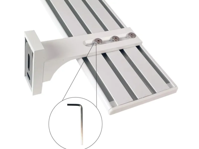 Bestlivings Vorhangschiene 240 cm Aluminium inkl. Wandträger Weiß 3 Lauf / 2 x 120 cm