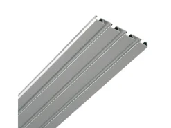 Bestlivings Vorhangschiene 450 cm Aluminium Silber 3 Lauf / 3 x 120 cm & 90 cm