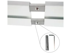 Clearance Bestlivings Vorhangschiene Aluminium 300 cm Weiß 1 Lauf / 120 cm & 2 x 90 cm