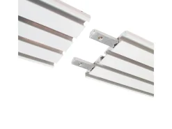 Bestlivings Vorhangschiene Aluminium Weiß 4 Lauf 90 cm