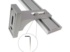 Bestlivings Vorhangschiene Aluminium inkl. Wandträger Silber 1 Lauf 120 cm