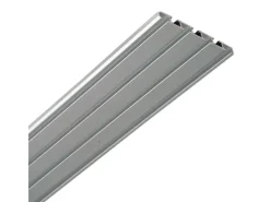 Bestlivings Vorhangschiene Aluminium Silber 4 Lauf 90 cm