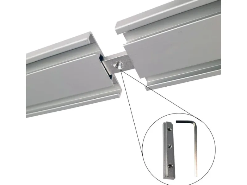 New Bestlivings Vorhangschiene 240 cm Aluminium inkl. Wandträger Silber 2 Lauf / 2 x 120 cm