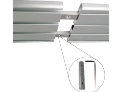 Bestlivings Vorhangschiene 240 cm Aluminium Silber 4 Lauf / 2 x 120 cm