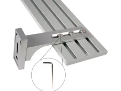 Bestlivings Vorhangschiene 210 cm Aluminium inkl. Wandträger Silber 4 Lauf / 90 cm & 120 cm