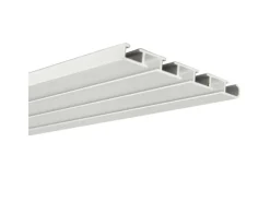 Bestlivings Vorhangschiene 360 cm Aluminium Weiß 3 Lauf / 3 x 120 cm