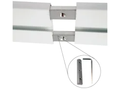 Best Bestlivings Vorhangschiene Aluminium 120 cm Weiß 1 Lauf