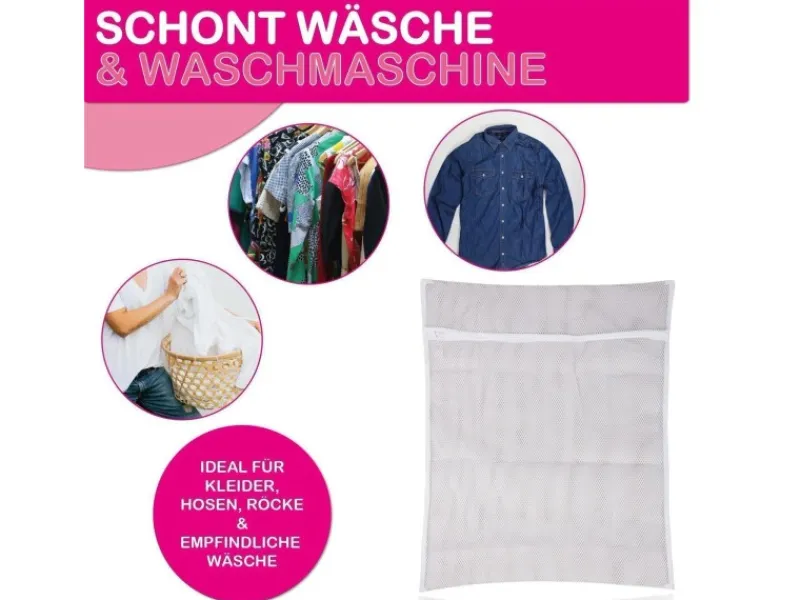 Bestlivings Wäschenetz 50 x 70 cm Inkl. Reißverschluss Bis 3 Kg 2 Stück