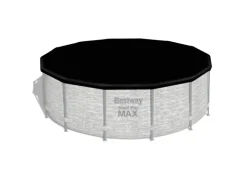 Bestway Stahlrahmen-Pool Set Steel Pro Max Frame Ø 427 x 122 cm Rund Grau