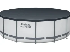 Discount Bestway Stahlrahmen-Pool Set Steel Pro Max Frame EU Ø 427 x 122cm Rund Lichtgrau