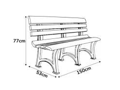 Discount BICA Olimpia 3-Sitzer Gartenbank in Grün