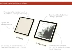 Best Pro Art Bild mit Rahmen Anonymus Foggy Trees 32,5 cm x 32,5 cm