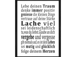 Pro Art Bild mit Rahmen Anonymus Lebensweisheit 42,5 cm x 32,5 cm