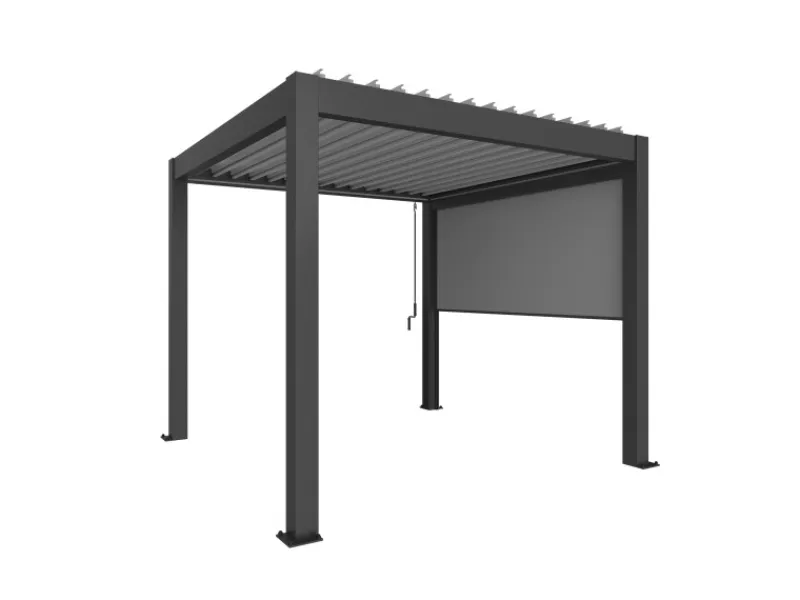 Clearance Biohort Sonnenschutzrollo zu Pergola 10 x 235 x 327 cm Dunkelgrau-Metallic