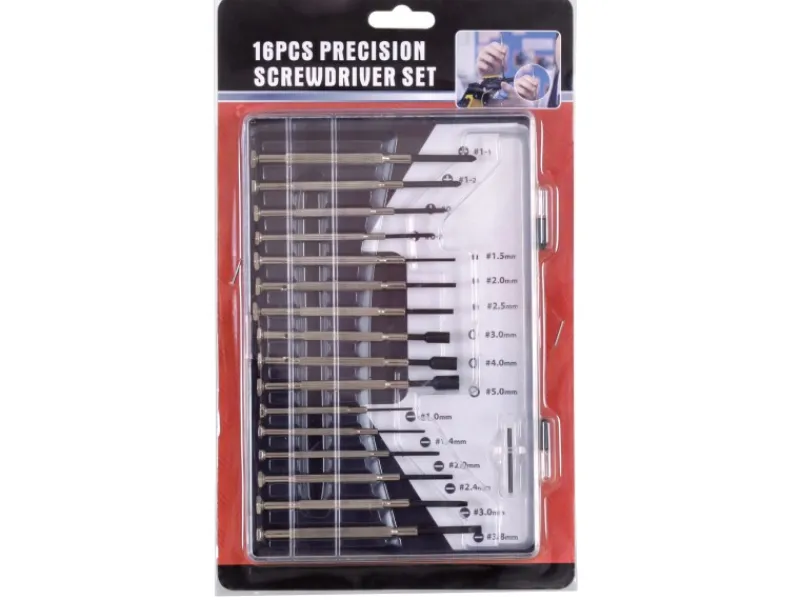 Clearance Blanko Feinmechaniker Uhrmacher Schraubendreher 16-Teiliges Set