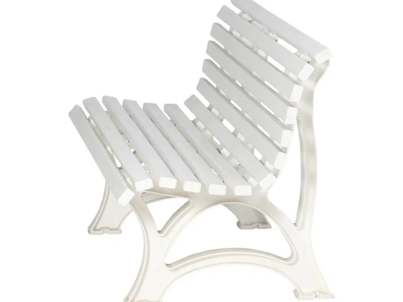 Blome 3er Bank Helgoland Weiß 64 cm x 150 cm x 80 cm