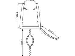 Sanotechnik Bodendichtleiste für Duschkabinen 5 mm Glasstärke
