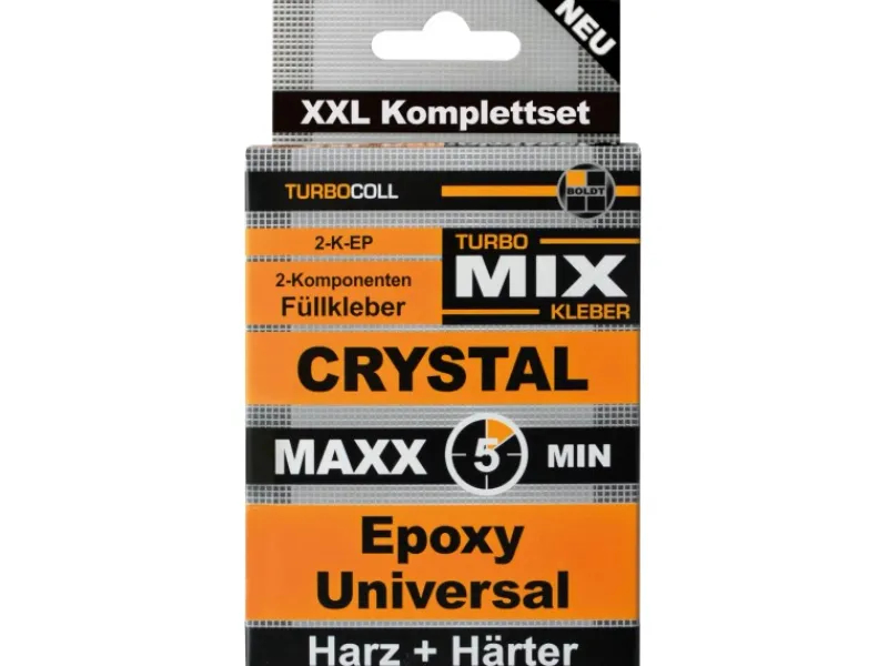 New BOLDT 2-K-Epoxykleber Crystal Maxx 5 Min Turbocoll TurboMix 115 g