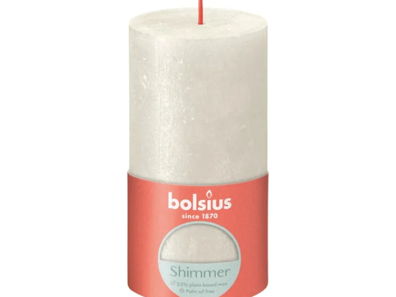 Bolsius Rustik-Kerze Shimmer 130/68 mm