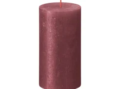 Hot Bolsius Rustik-Kerze Shimmer 130/68 mm Rot