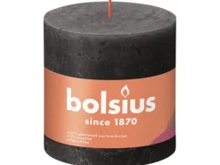 Hot Bolsius Rustik-Kerze Shine 100/100 mm Stürmisches Grau