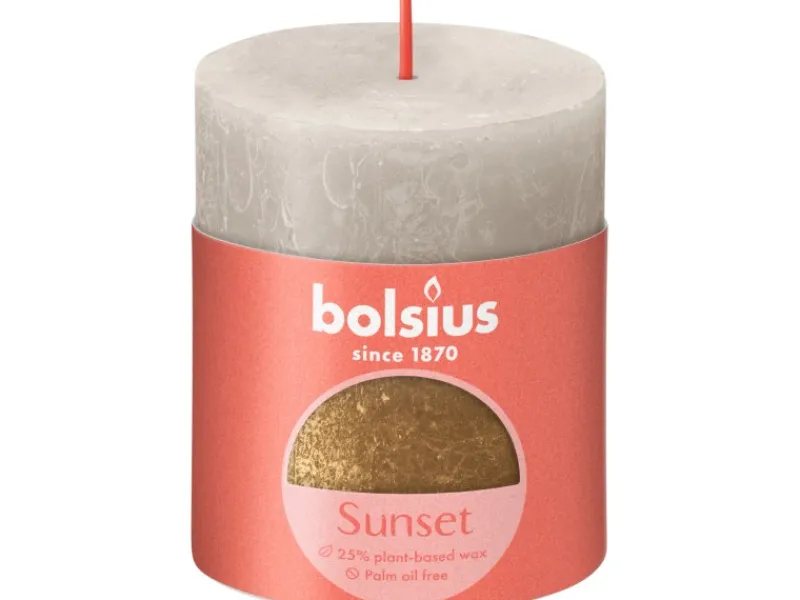Bolsius Rustik-Kerze Sunset 80/68 mm Sand