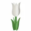 Boltze Dekoaufsteller Tulip 120 cm x 51 cm x 51 cm Grün-Weiß