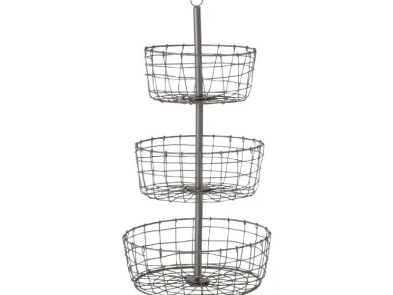 Hot Boltze Deko-Etagere Visby 62 cm x ø 33 cm Grau
